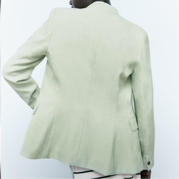 Zara Fitted Blazer with Inverted Lapel Size 2 New With Tag - Picture 5 of 15